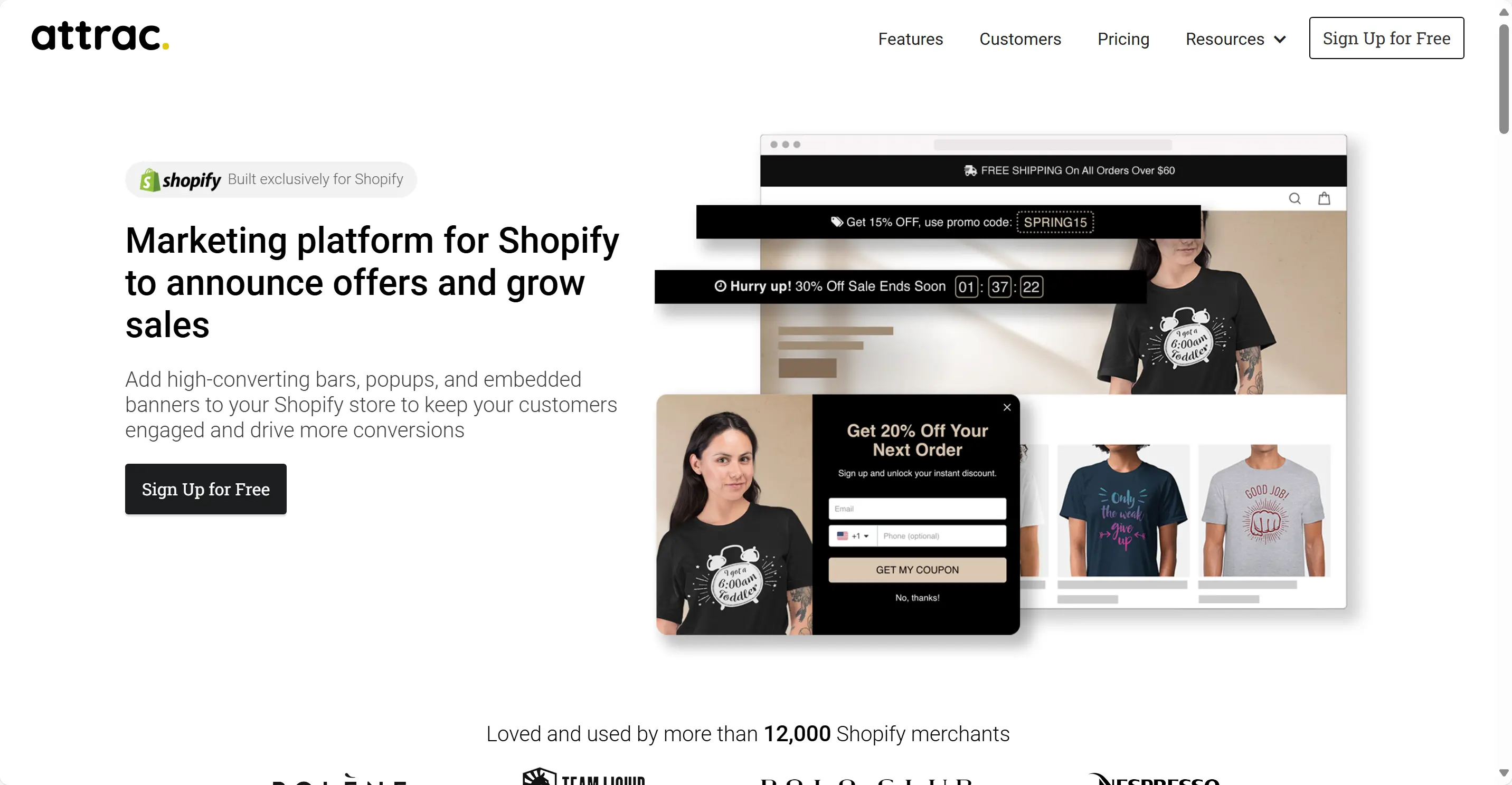 Attrac - Bars, Banners, & Popups For Shopify