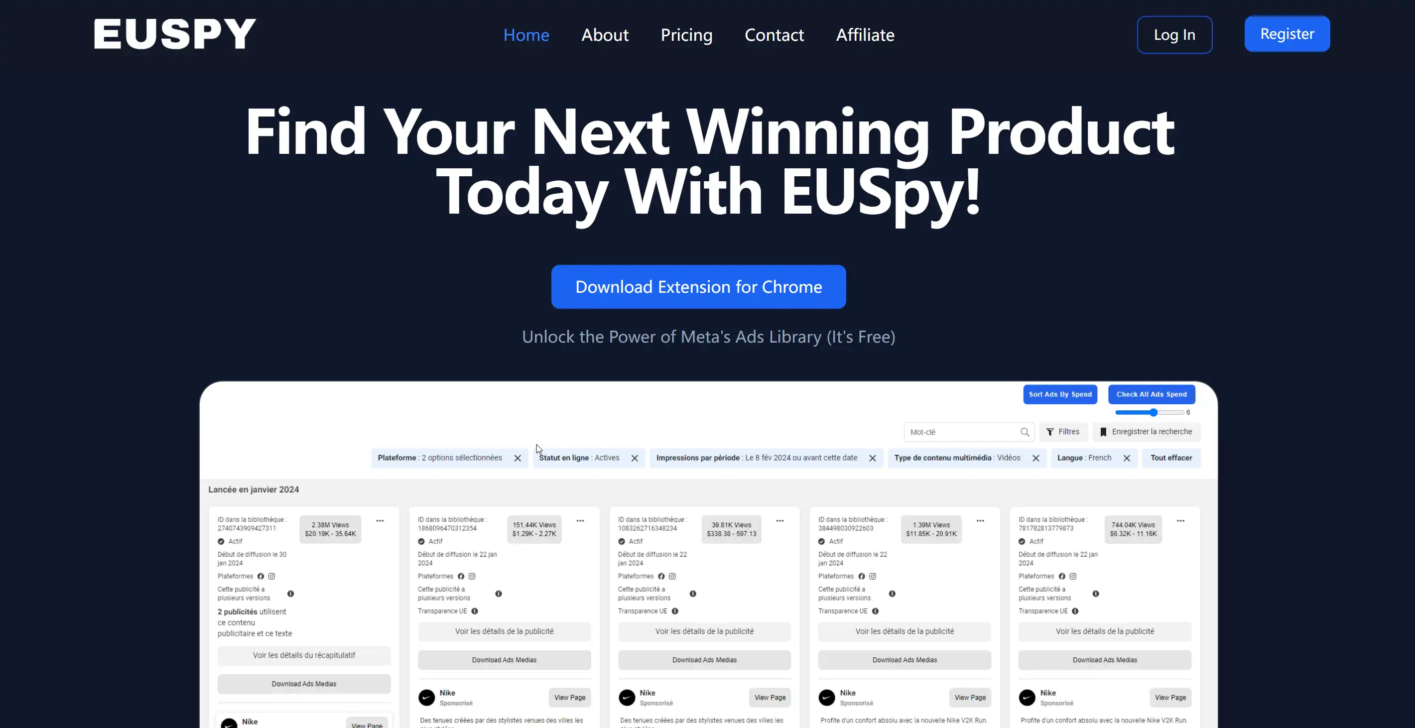 EUSpy - Product Spy Tool to find winning product