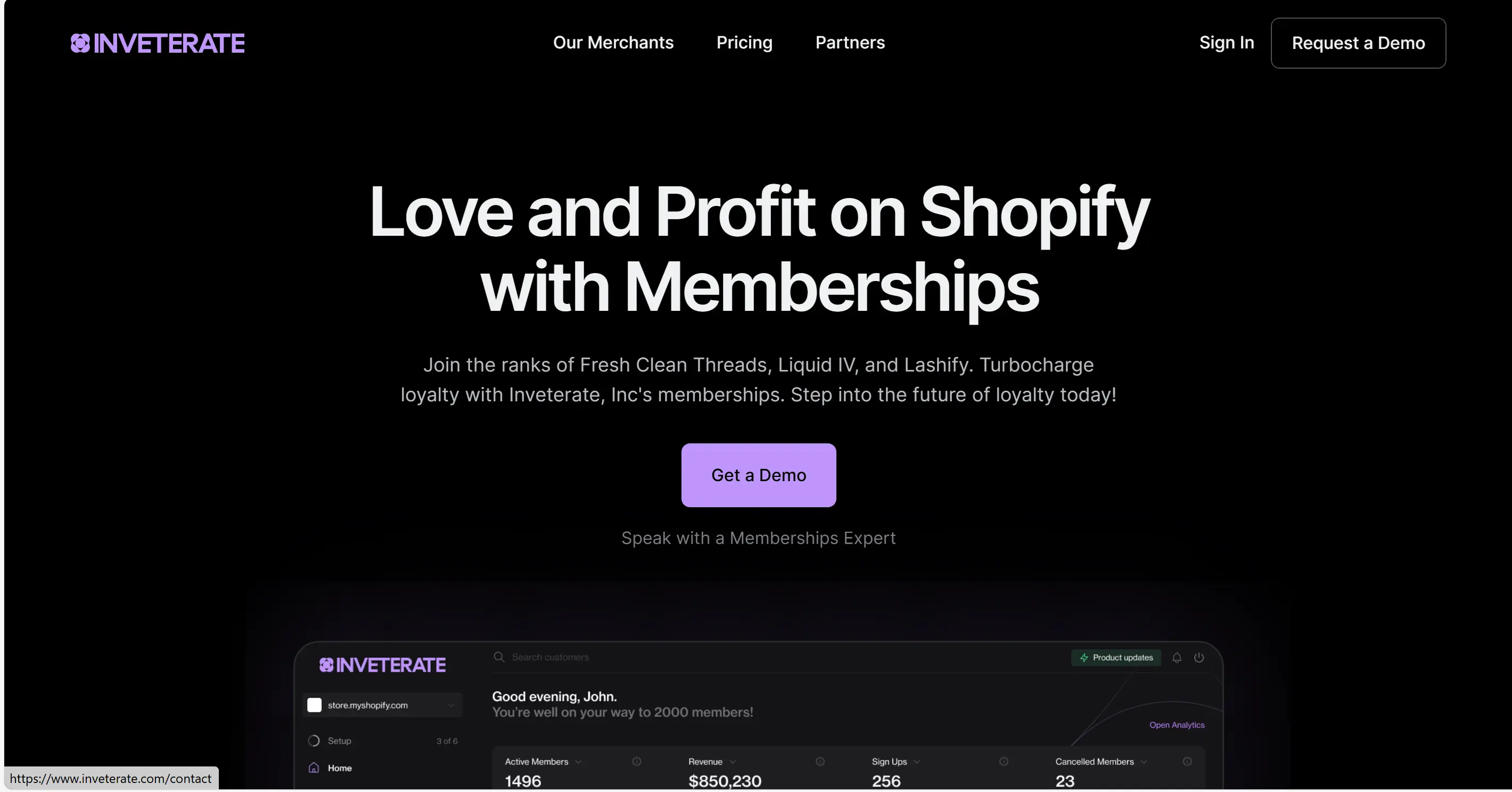 Inveterate - Memberships for Shopify