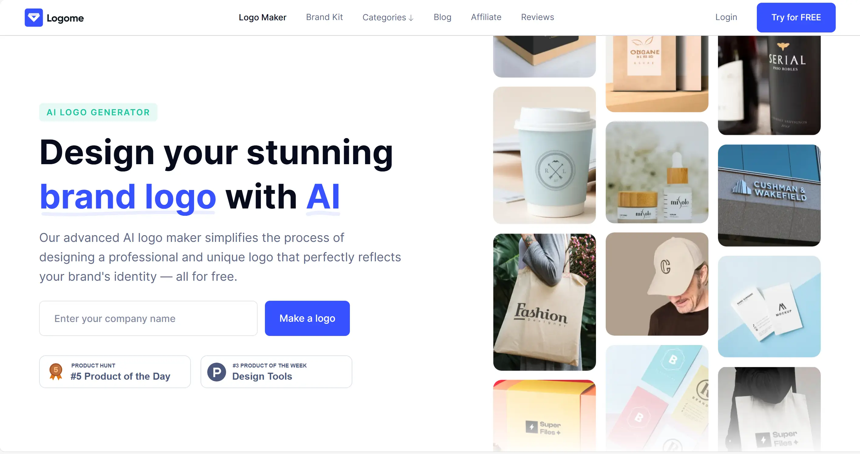 Logome - Design brand logo with AI