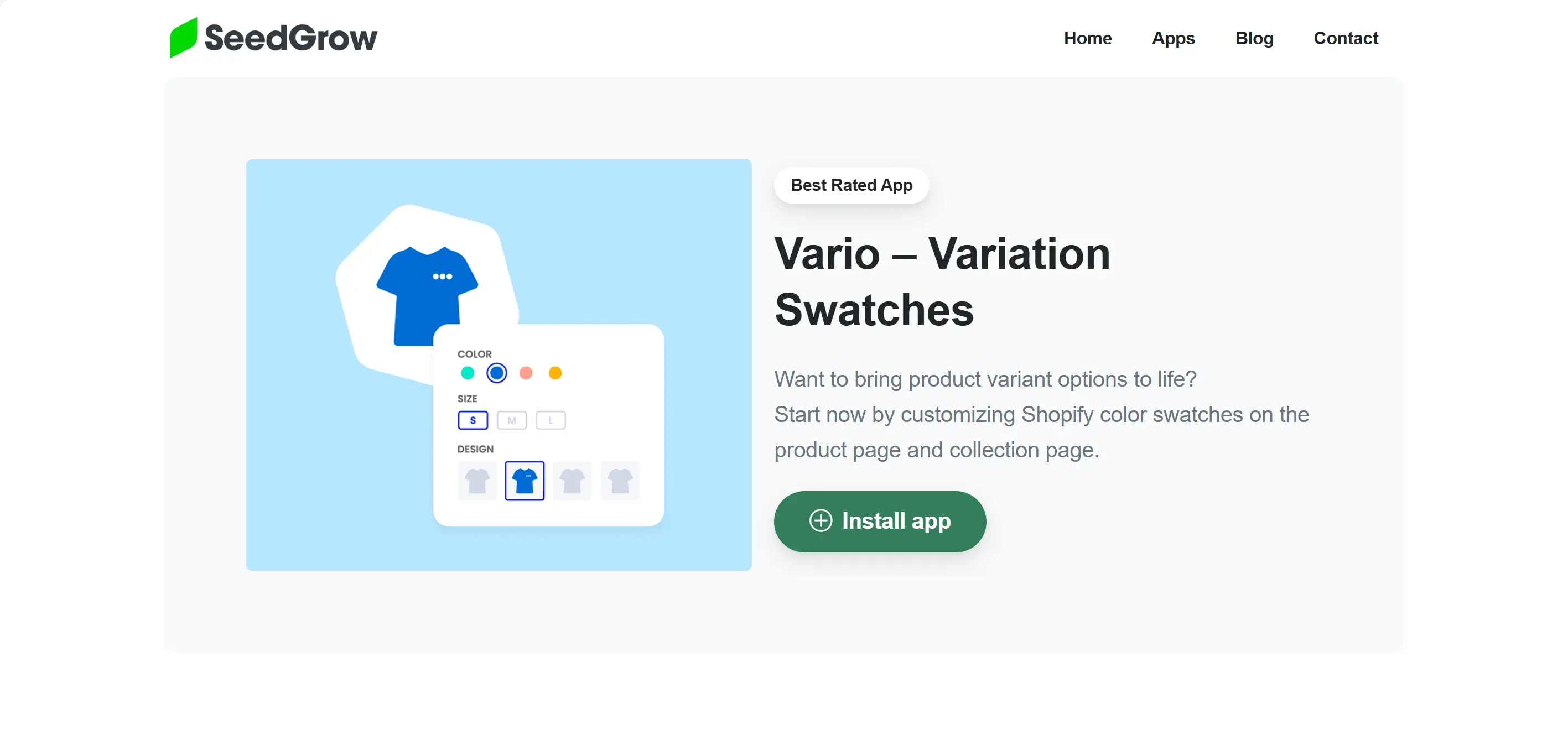 Vario - Shopify Option Variation Swatches