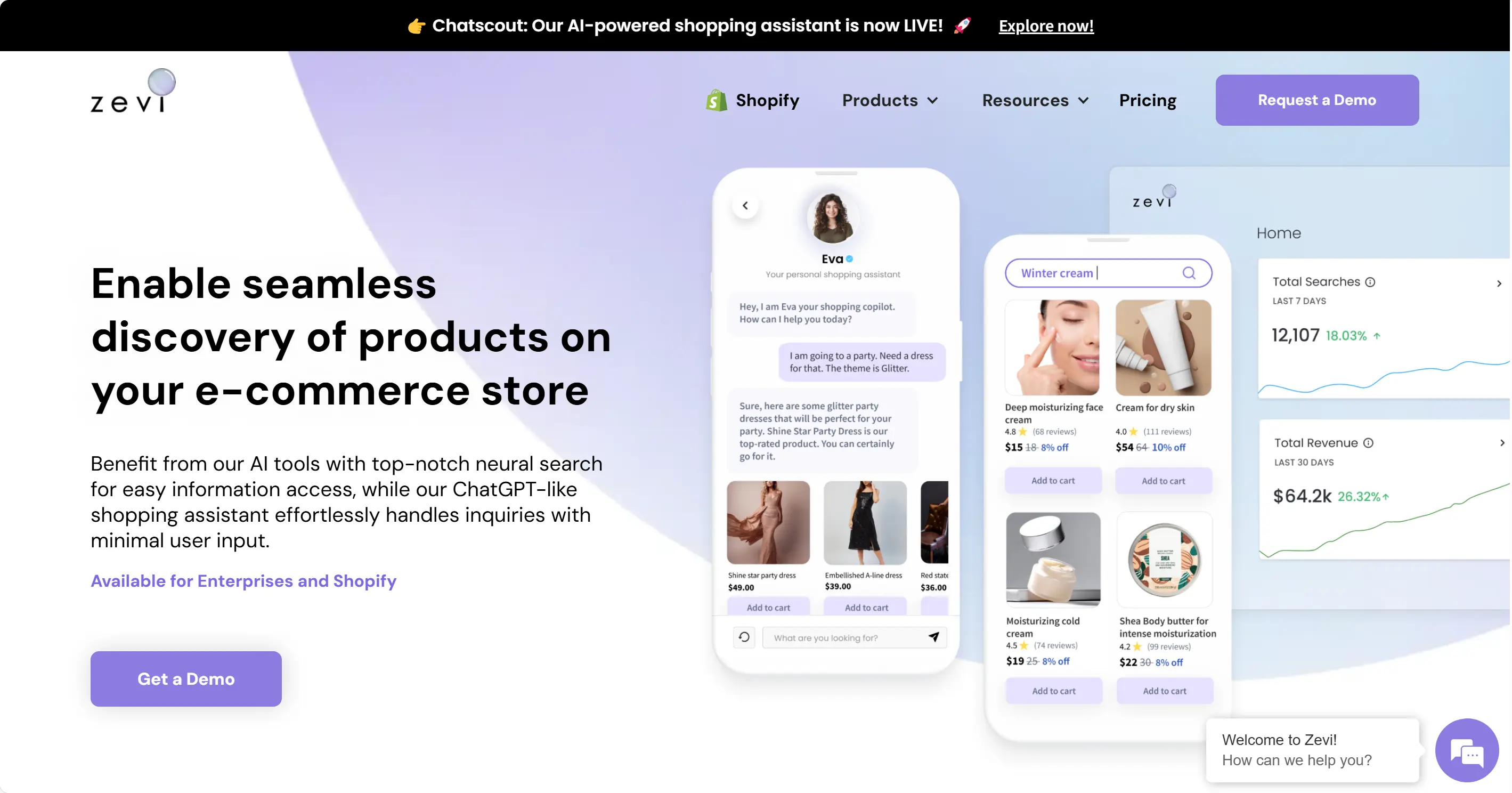 Zevi: AI Powered Site Search & Discovery For Shopify